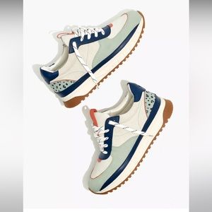 Madewell Kickoff Trainer Sneakers in Colorblock Suede and Nubuck Leather